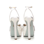 Sandali 'Cupid Bridal Plateau' in raso CPDHIGBR SATFFF AQUAZZURA 