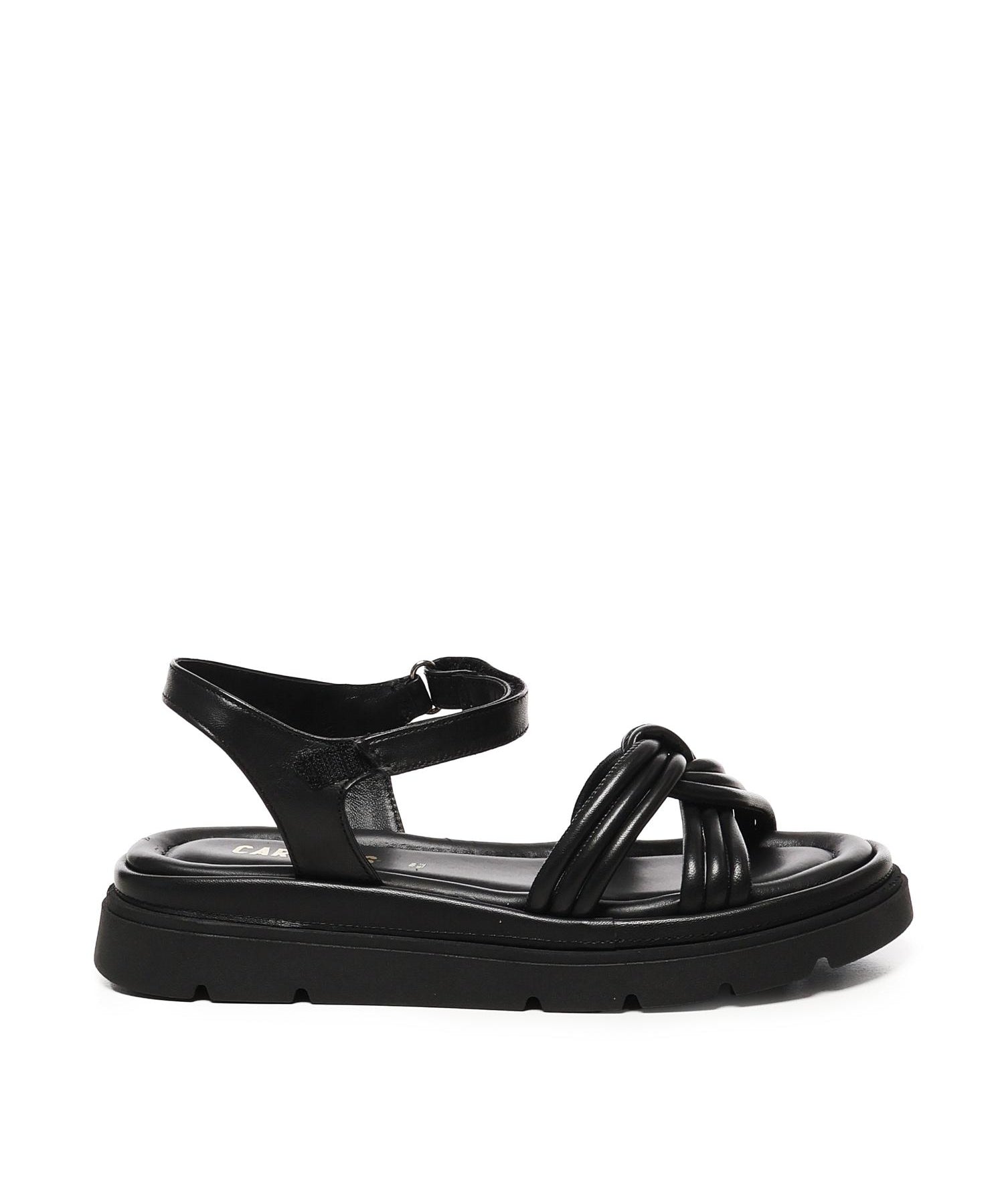 Sandalo flat Thea Twist<BR/><BR/> A55305 NERO CARMENS 