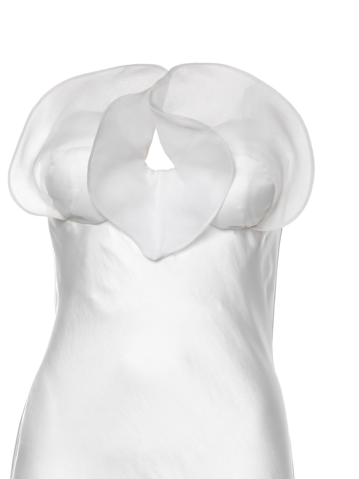 Abito lungo bustier con volant 80AJO488 N0783003 GENNY 