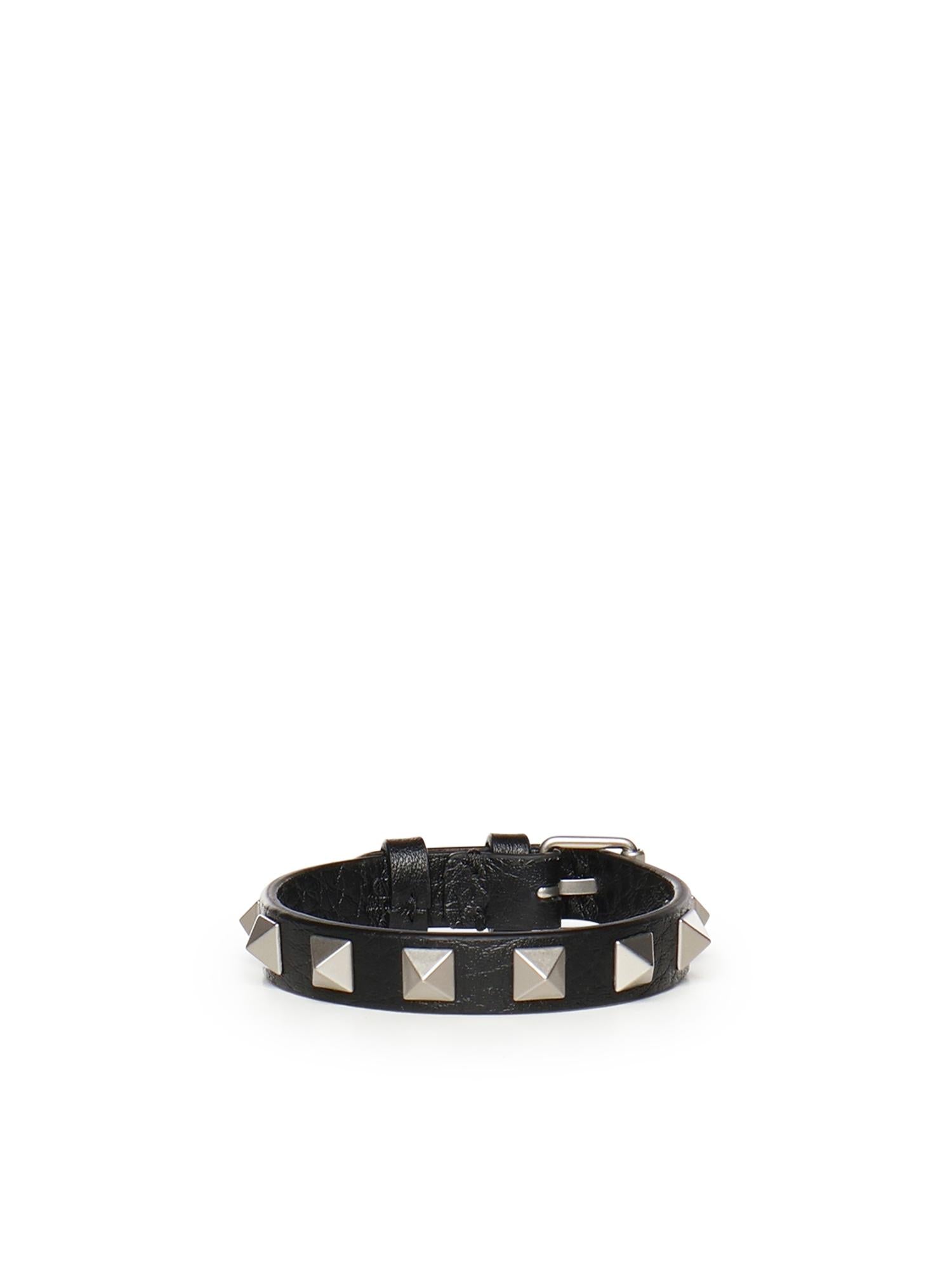 Bracciale Rockstud in pelle e borchie 9Y2J0X53 KDB0NO VALENTINO GARAVANI 