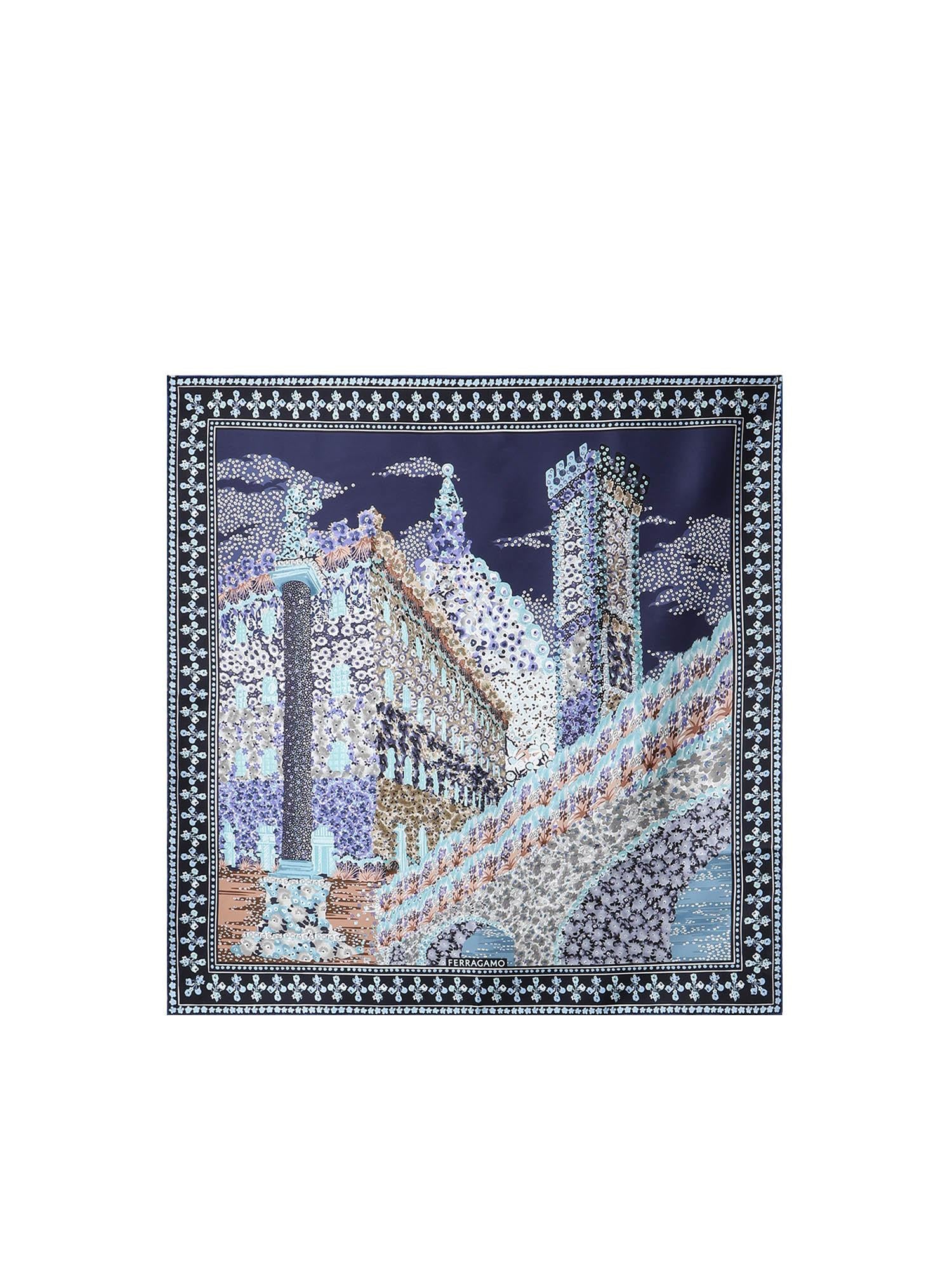 Foulard in seta con stampa<BR/> 310220 789936001 FERRAGAMO 