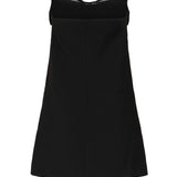 Mini abito a fascia in crepe RS25121S BL SELF-PORTRAIT 