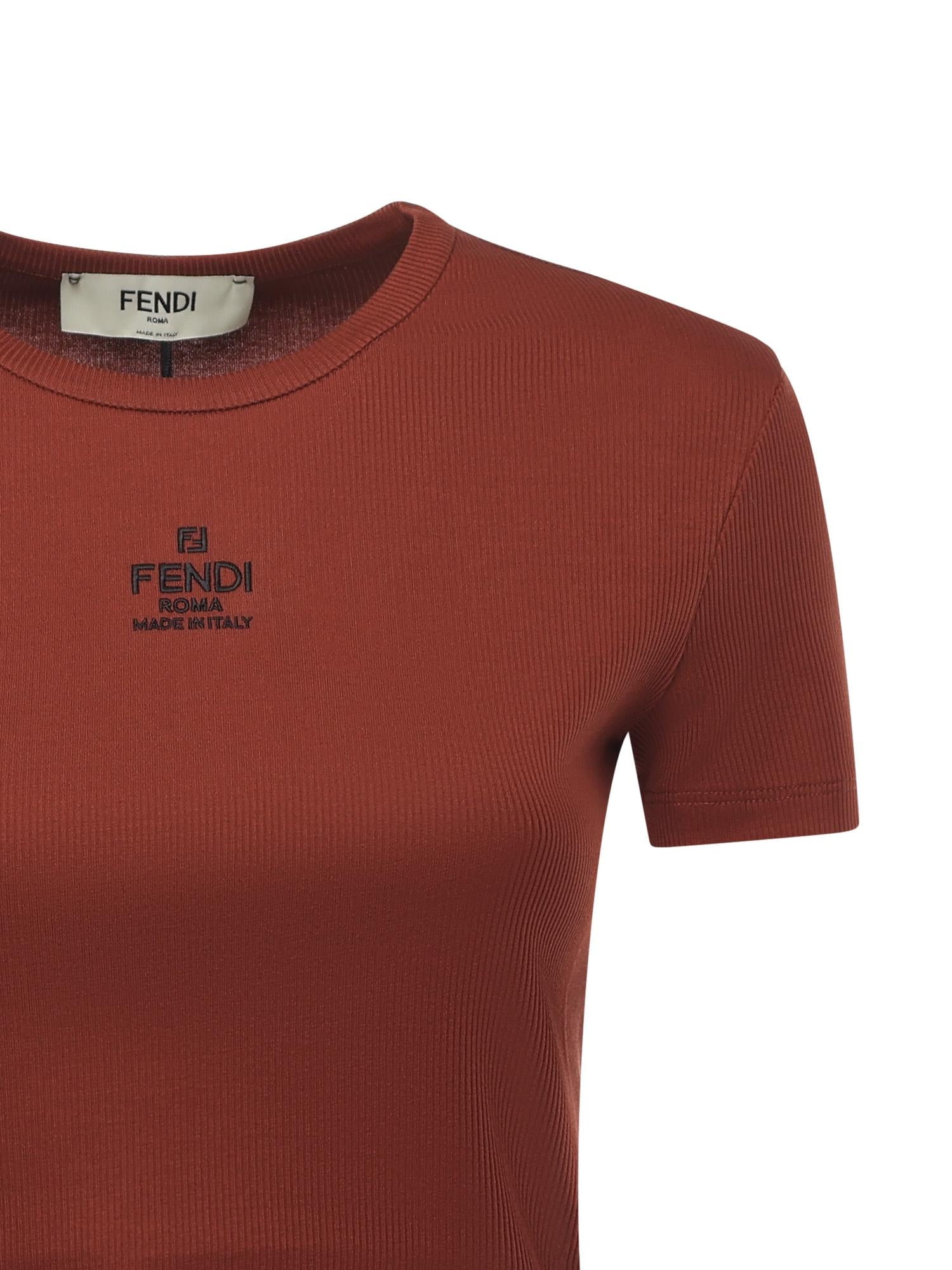 Top cropped in cotone FS8110 ANQMF1T6K FENDI 