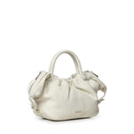 Mini bag in pelle con logo<BR/> BIBP9E702 AVORIO BIASIA 