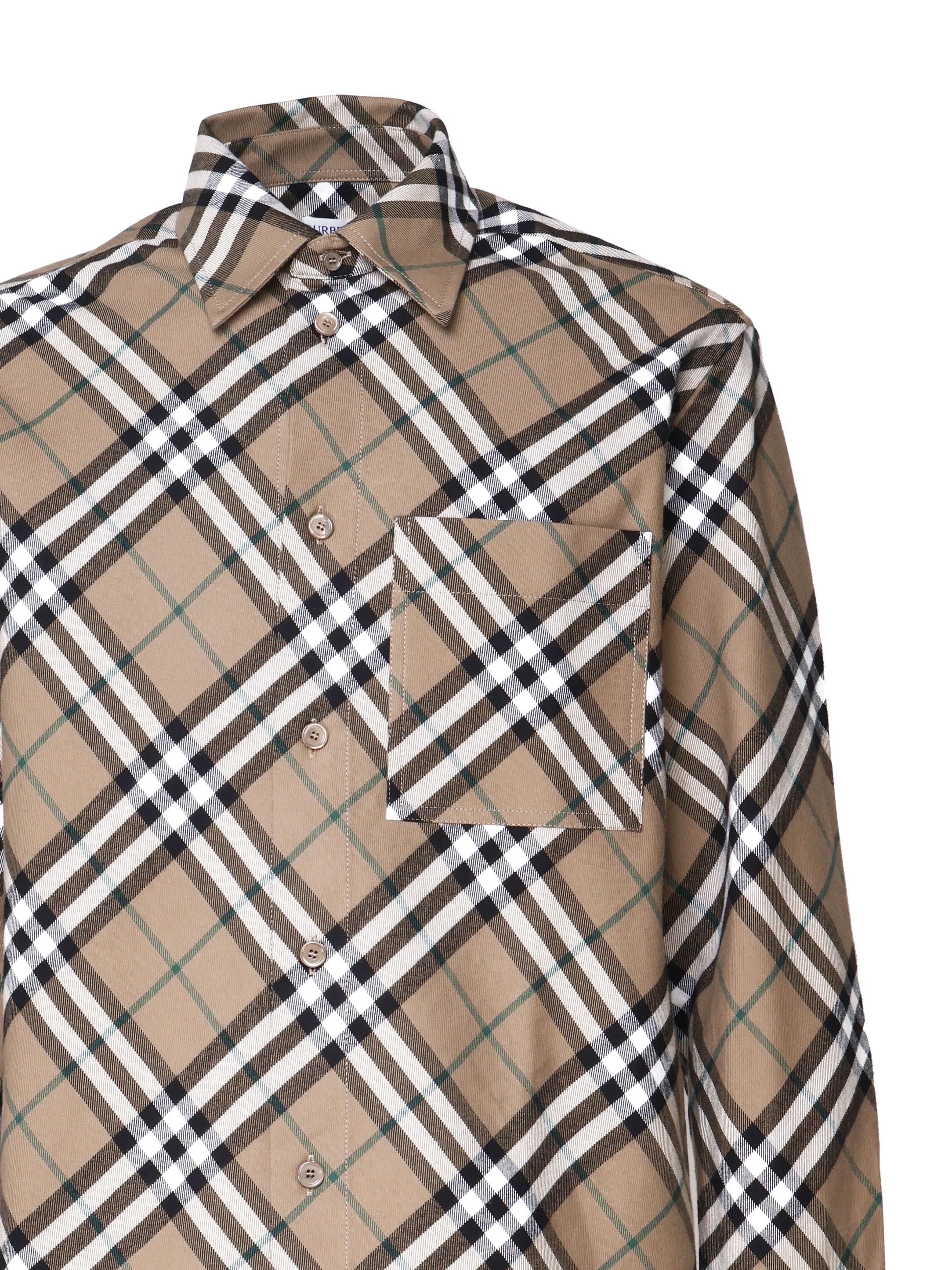 Camicia vintage check in misto lana 8095342 C1202 BURBERRY 