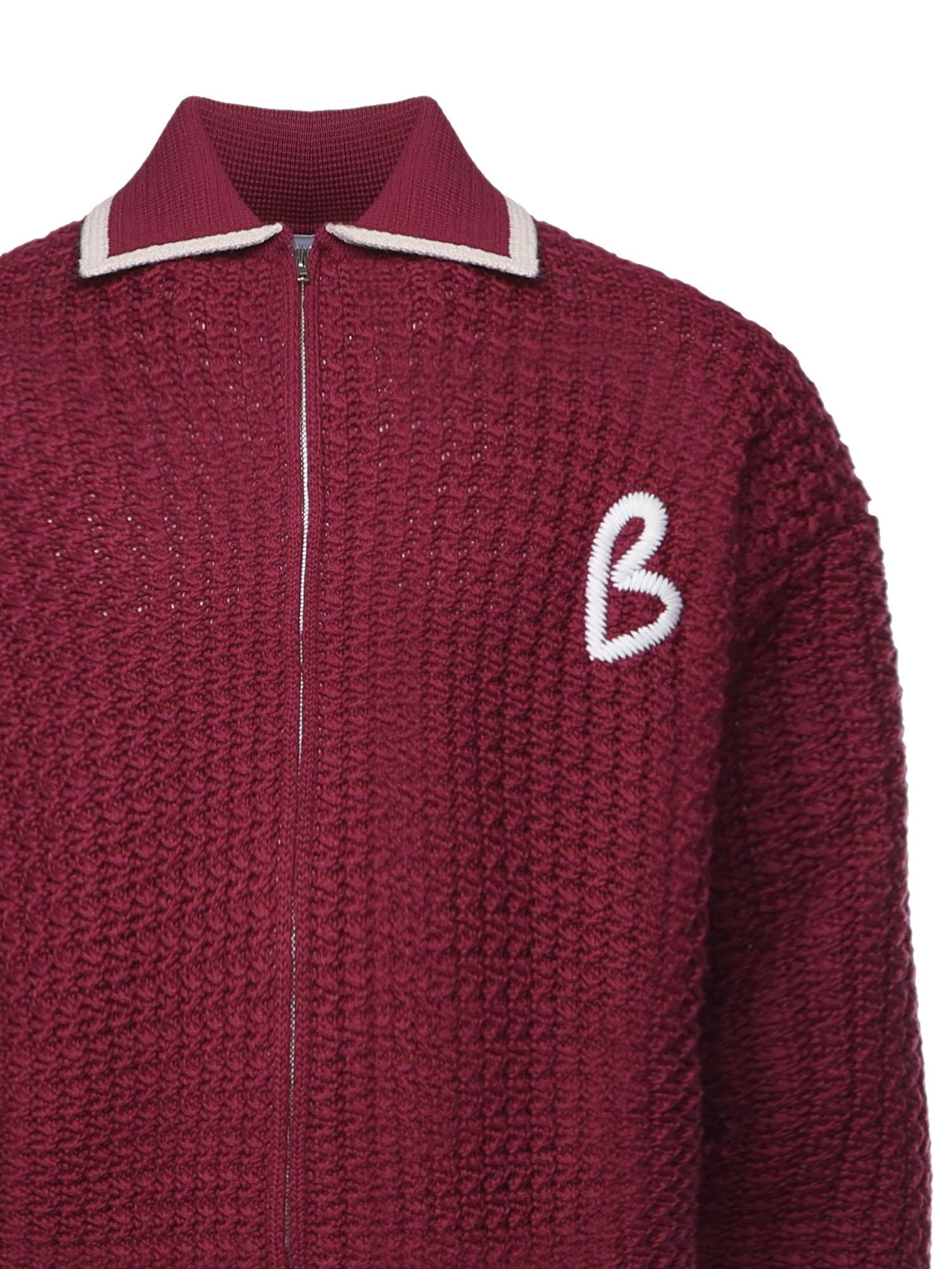 Giacca in maglia con zip KN014 RED BONSAI 