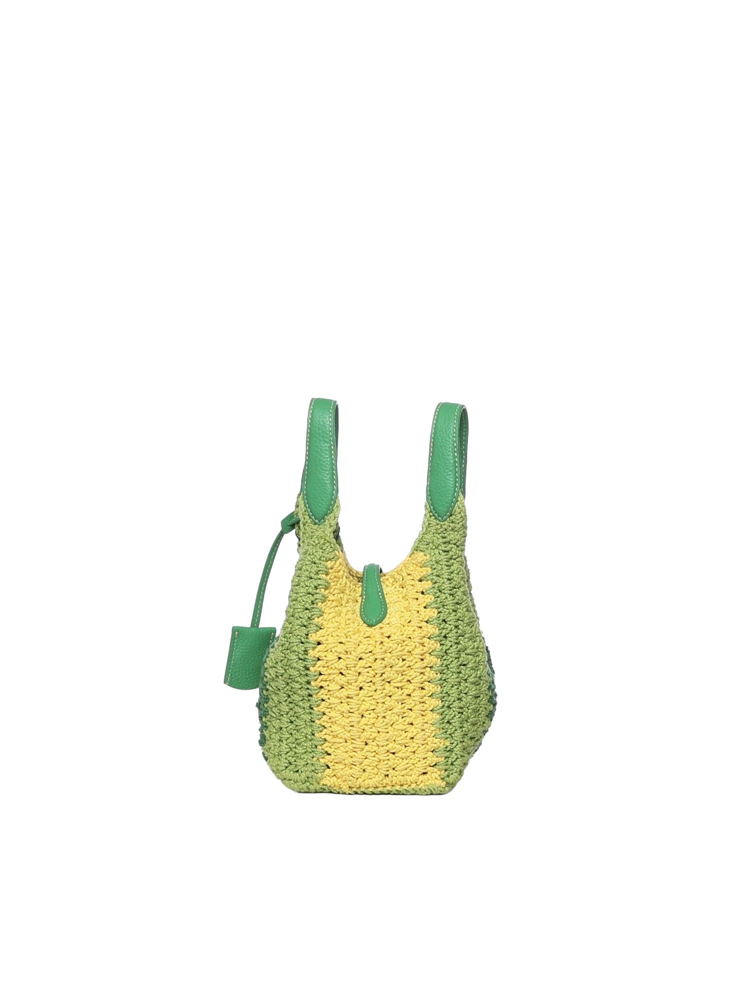 Borsa tote Polo Play piccola all'uncinetto 428P01444 002 POLO RALPH LAUREN 