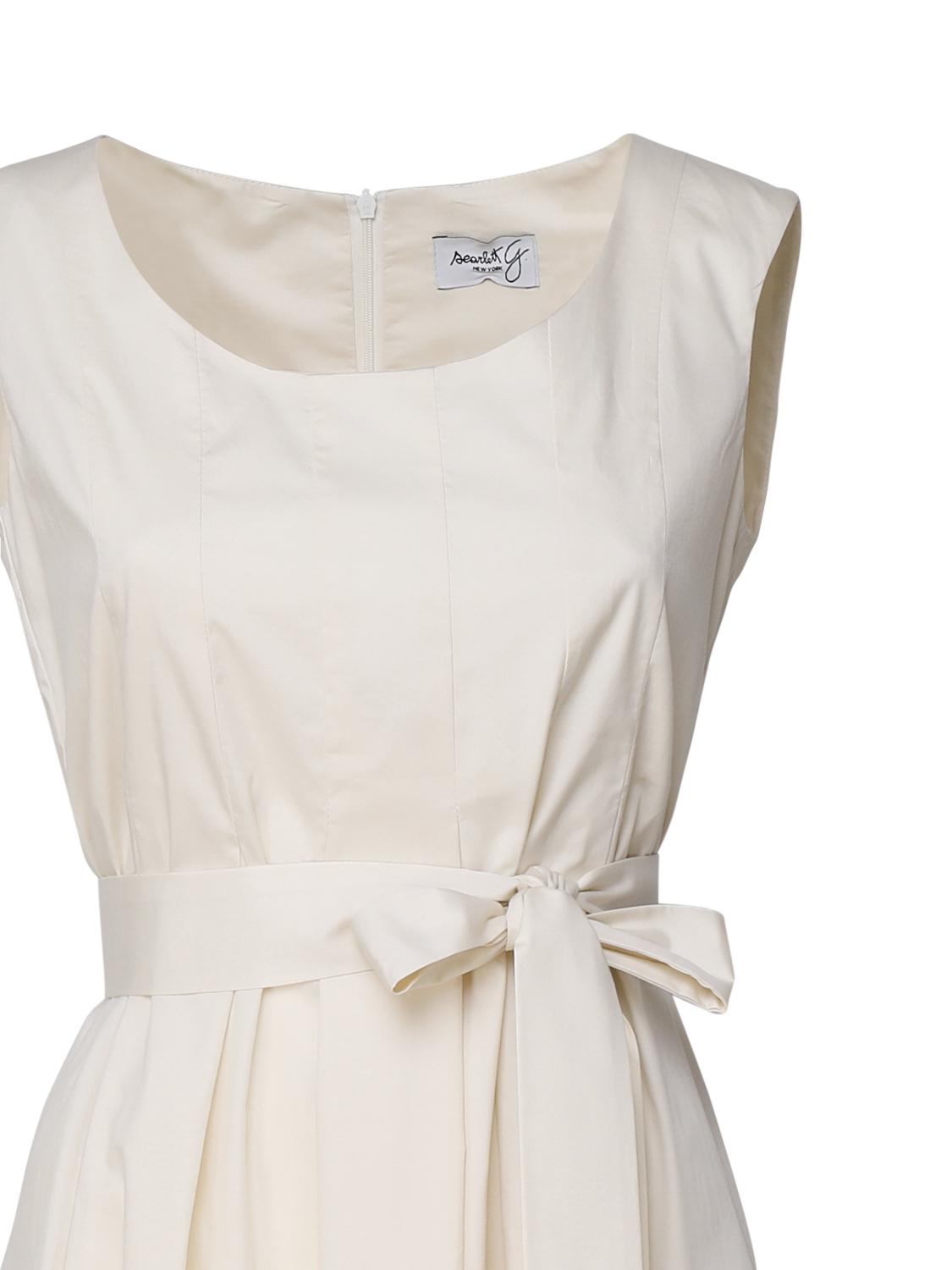 Abito con gonna a campana 3711 B 4002VANIGLIA SCARLETT G 