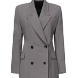 Giacca sartoriale doppiopetto in gabardine di lana AA9V1129T612B 284 ALAIA 
