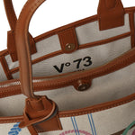Borsa shopping con logo 73BS9MT02 GUENDAOFF WHITE/MULTICOLOR V° 73 