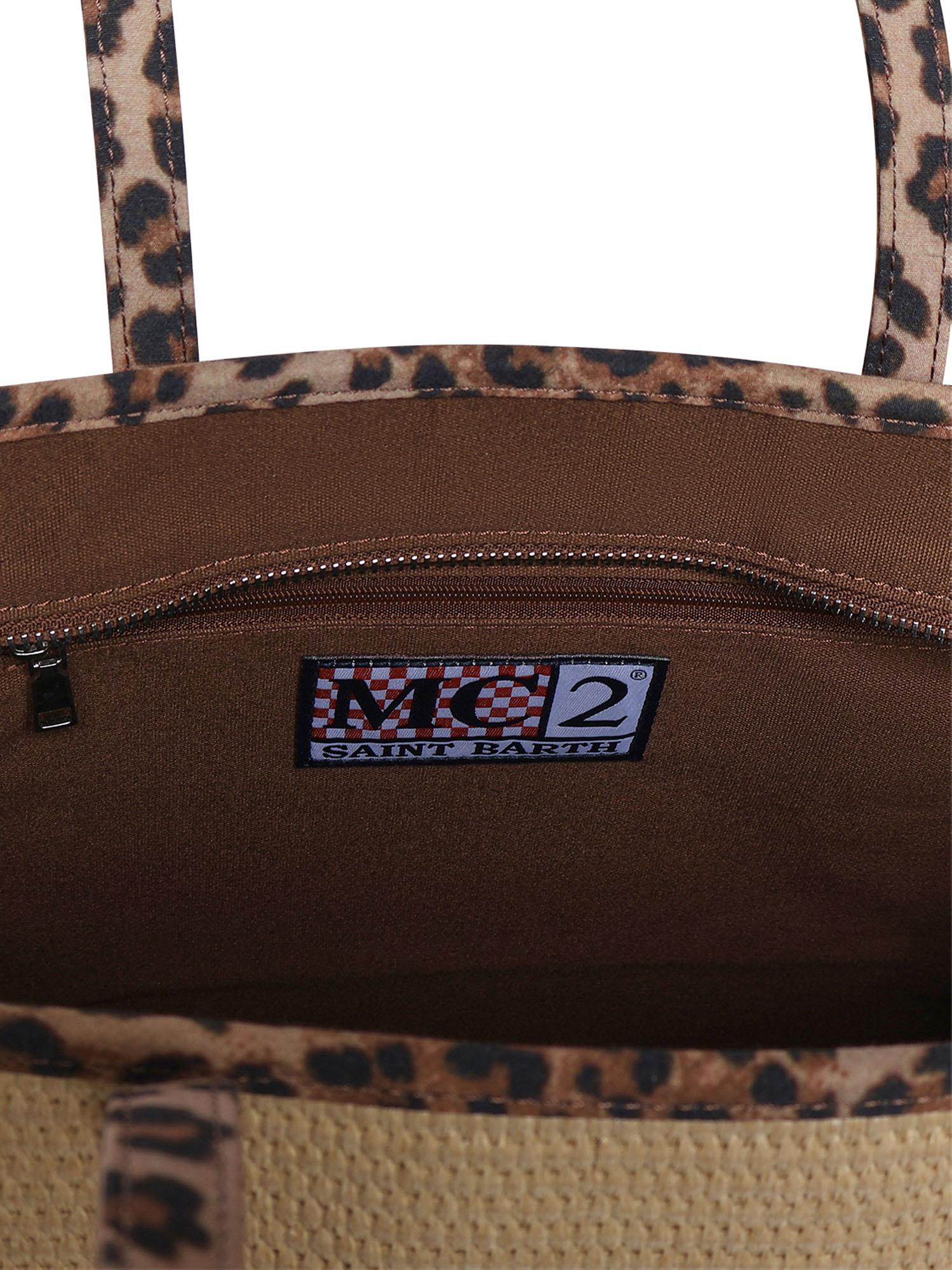 Borsa Vivian Straw effetto raffia con logo VIV0007 00369L MC2 SAINT BARTH 