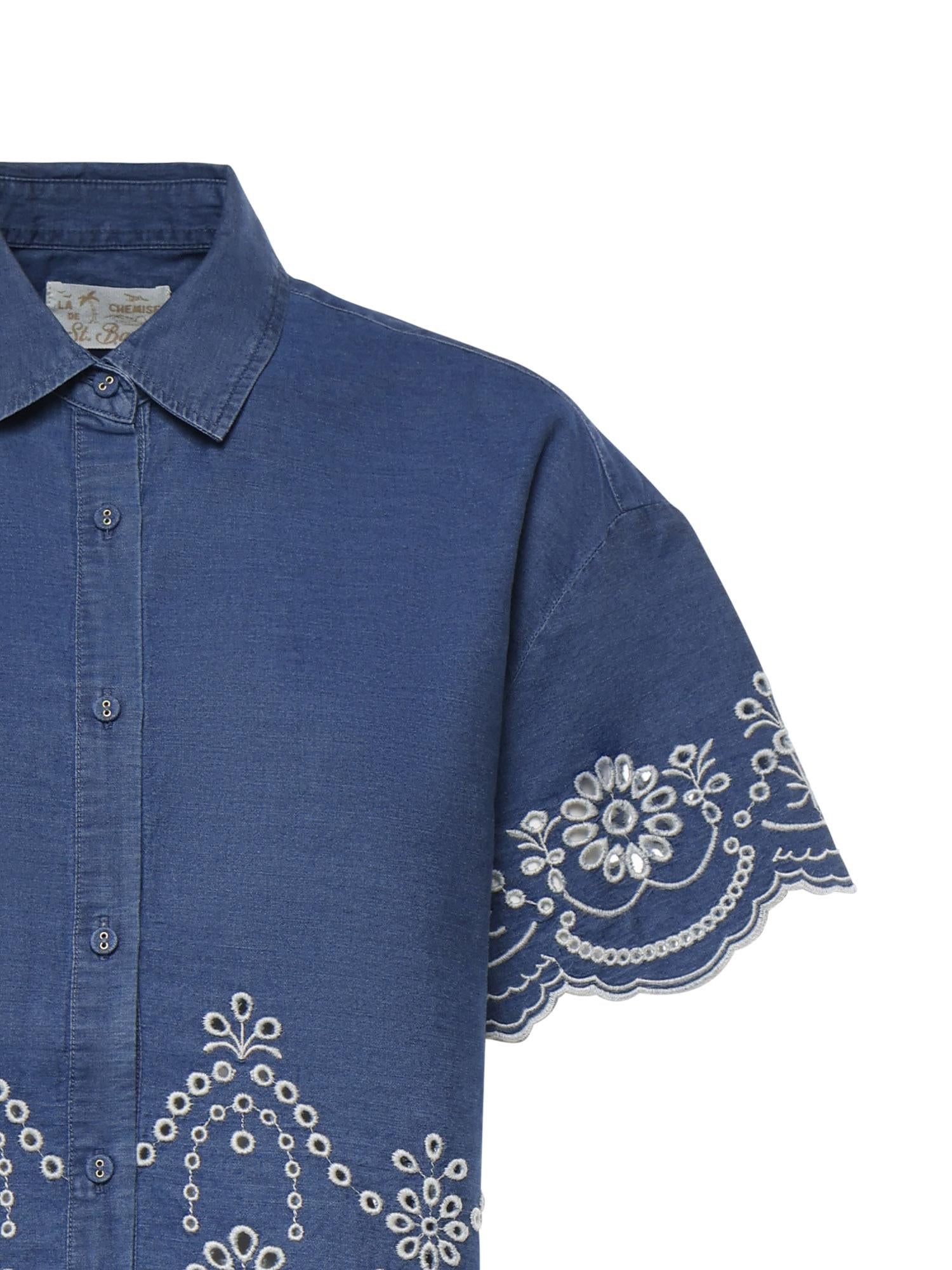 Camicia Clementine in chambray con ricamo CEM0001 00473L MC2 SAINT BARTH 
