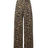 Jeans in jacquard con stampa leopardata 114701 795 ROTATE 
