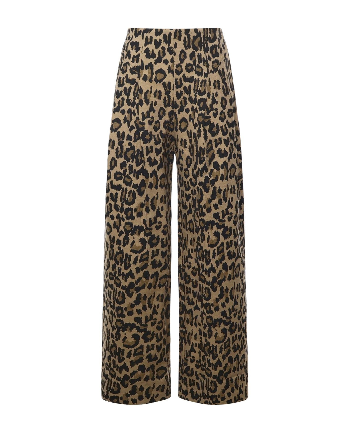 Jeans in jacquard con stampa leopardata 114701 795 ROTATE 