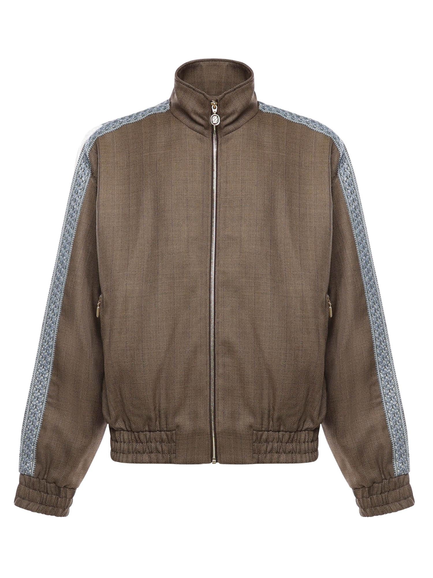 Giacca 'La Trackjacket Chevron' in lana IJT214WV009 BN Drôle de Monsieur 