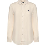 Camicia in lino con logo 211970730 511 POLO RALPH LAUREN 