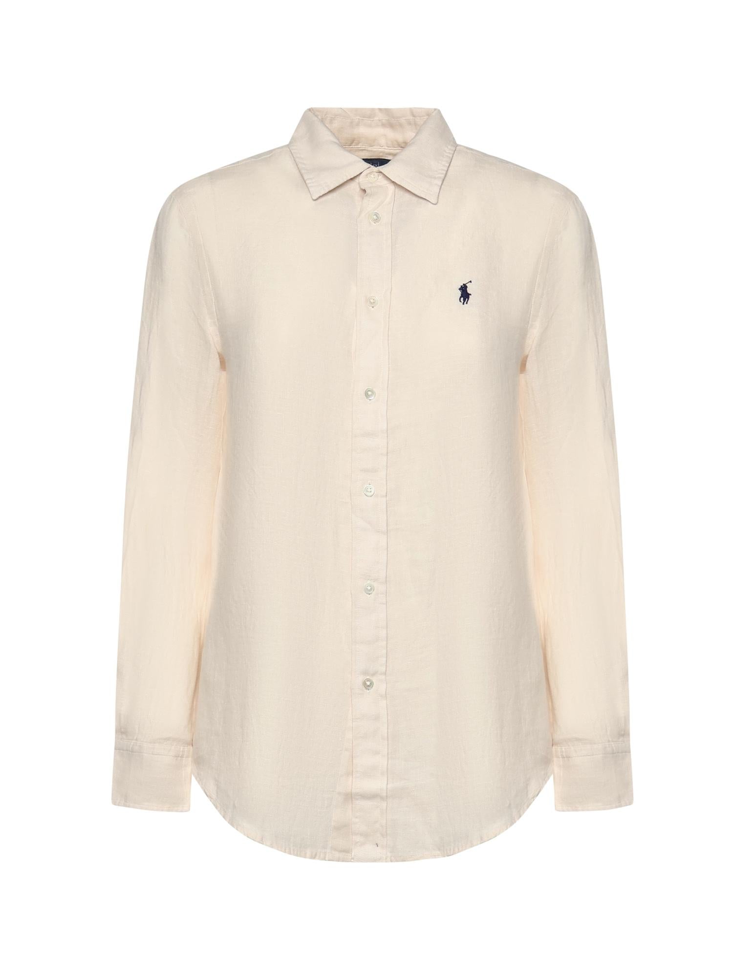 Camicia in lino con logo 211970730 511 POLO RALPH LAUREN 