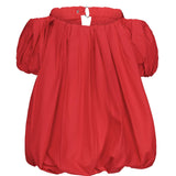 Mini abito a palloncino in popeline 105211 A2LDRA1 PINKO 