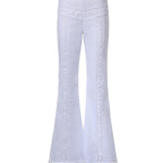 Pantaloni Vianora in voile di cotone e pizzo 261501 WHITE CHARO RUIZ 