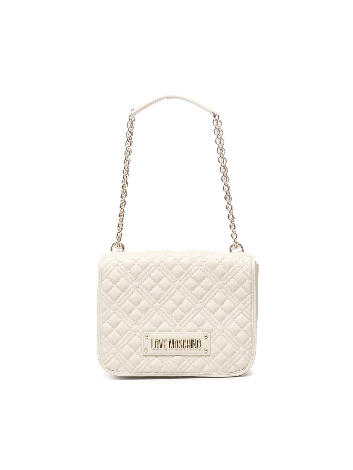 Borsa a spalla trapuntata con logo JC4000PP1LLA0 110 LOVE MOSCHINO 