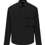 Camicia con tasca sul petto WOLF -NERO GIULIANO GALIANO 