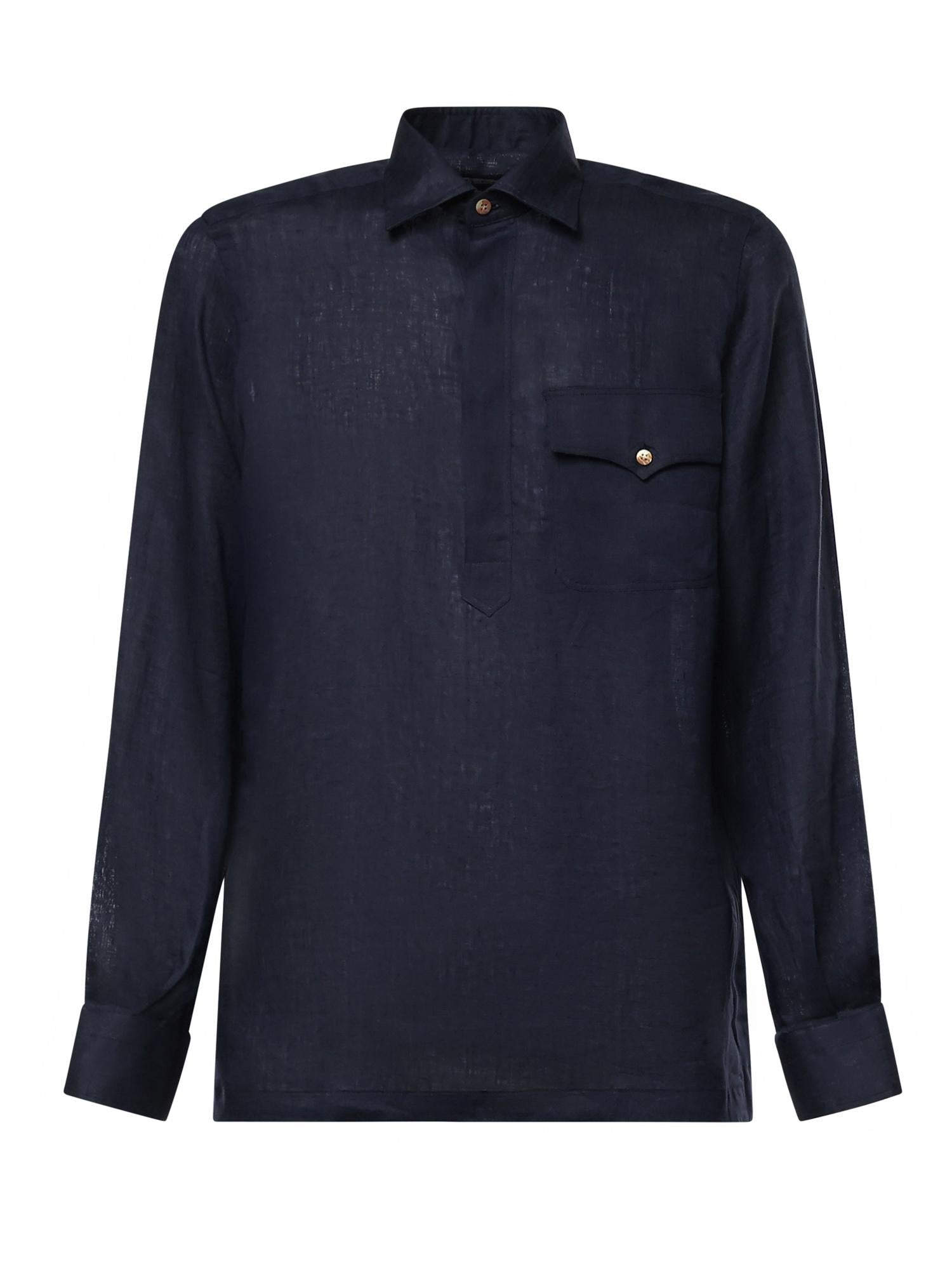Camicia Rits in lino RITS BLU GALIANO 