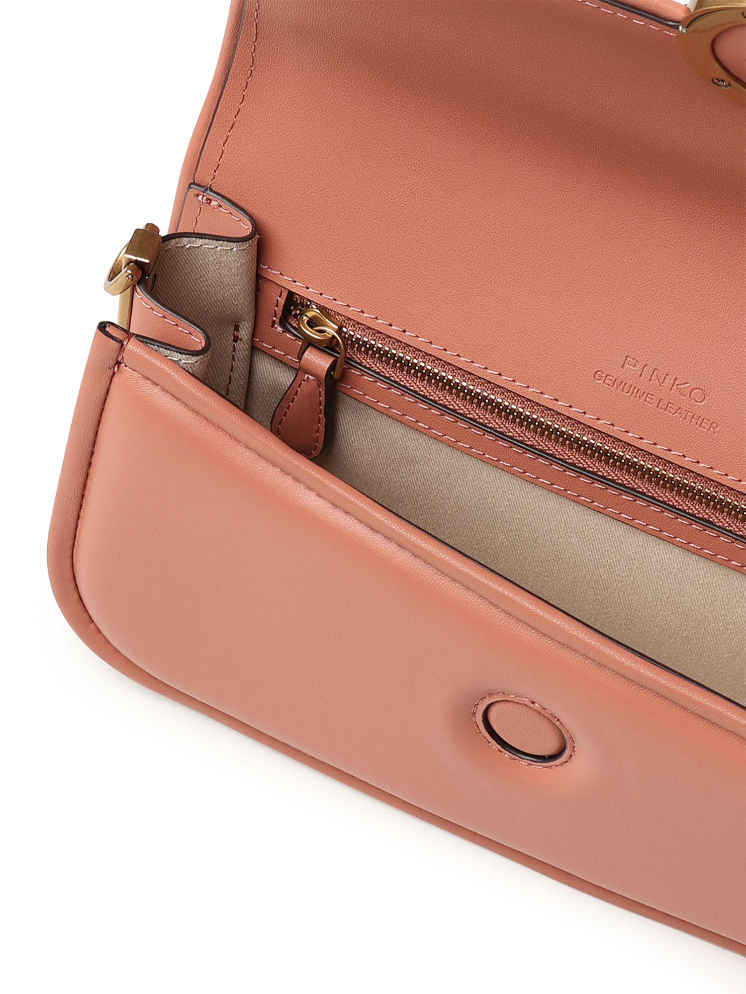 Borsa a tracolla piccola Love Bag Box in nappa<BR/> 105083 A26LL21Q PINKO 