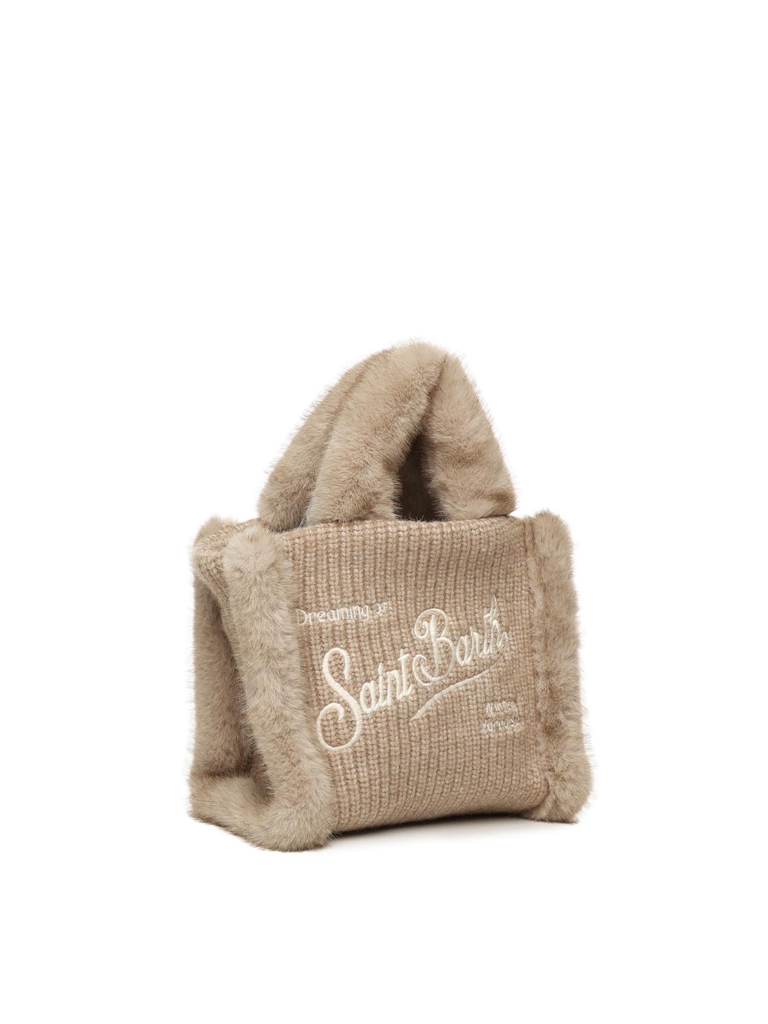 Mini bag Vanity shearling rib in misto lana VAMI022 00295I MC2 SAINT BARTH 