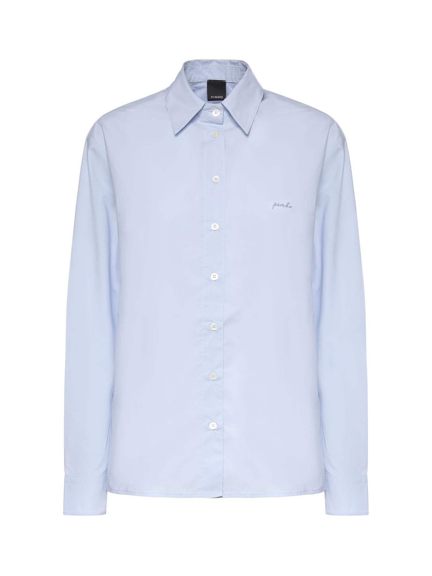 Camicia boxy in popeline 106248 A32LG50 PINKO 