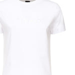 T-shirt con ricamo logo lettering 101752 A2RDZ04 PINKO 