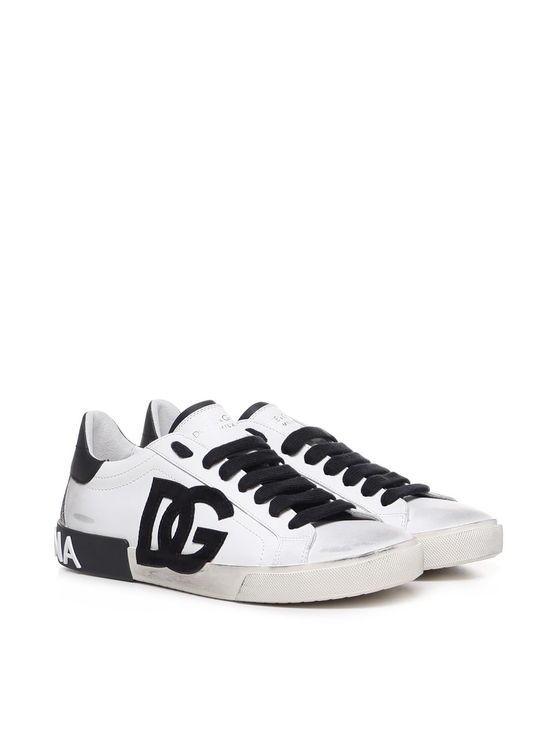 Sneaker Portofino Vintage in pelle di vitello CS2203 AO27789697 DOLCE & GABBANA 