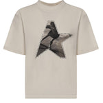 T-shirt con stampa in cotone GWP01874 P00237211560 GOLDEN GOOSE 