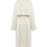 Trenchcoat in fresco di lana gessato DJ856 ES0080D001 DONDUP 