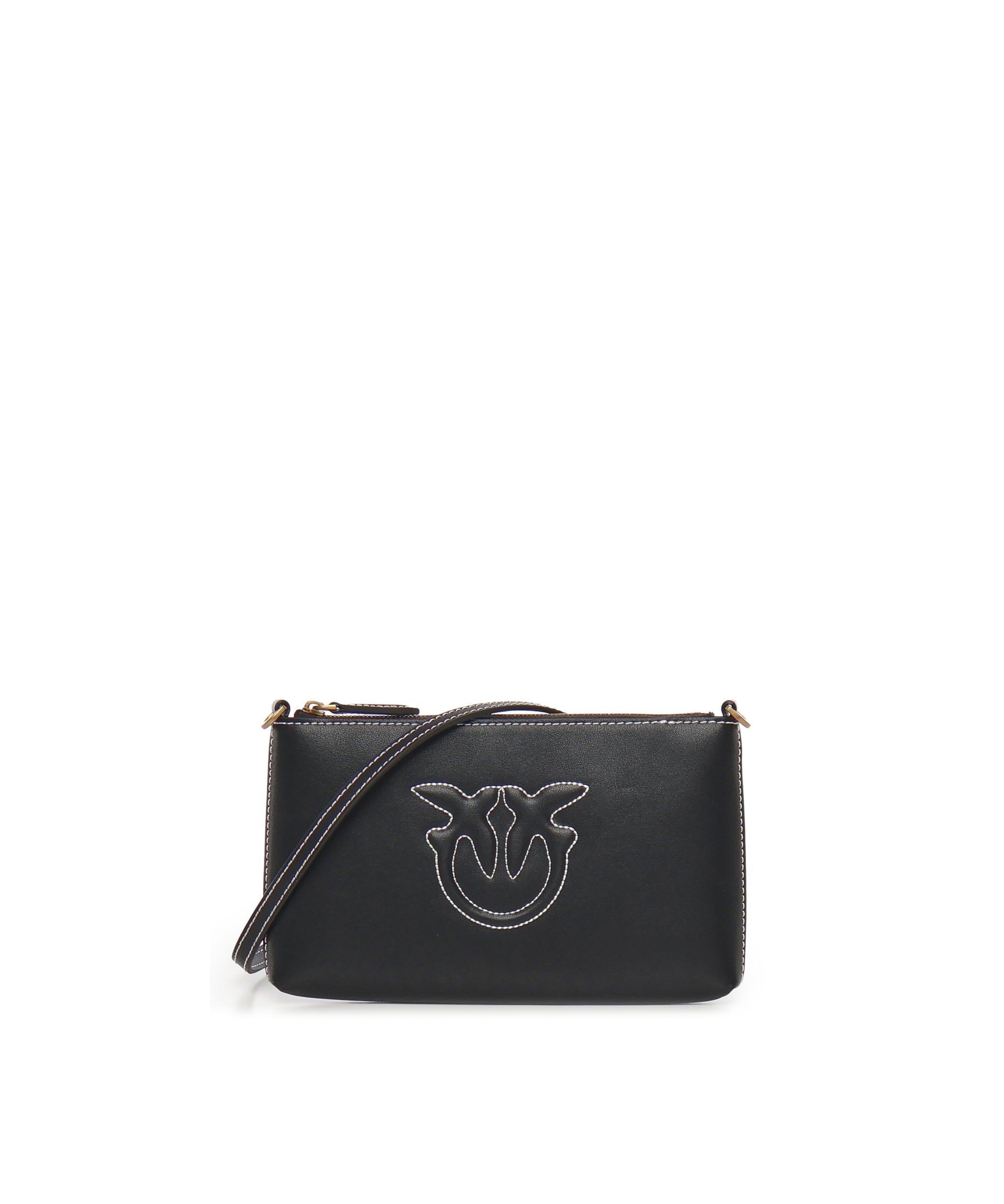 Borsetta piatta a tracolla in pelle 104277 A2CFZ99Q PINKO 