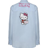 Camicia Brigitte con stampa Hello Kitty in popeline BRIG005 01924L MC2 SAINT BARTH 