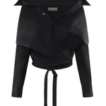 Camicia cropped in cotone 872123 TUM201000 BALENCIAGA 