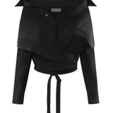 Camicia cropped in cotone 872123 TUM201000 BALENCIAGA 