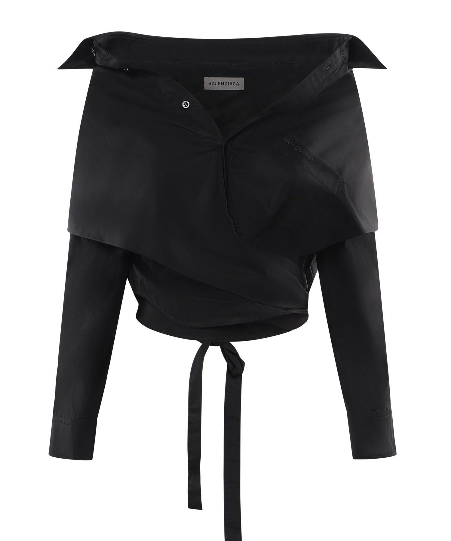 Camicia cropped in cotone 872123 TUM201000 BALENCIAGA 