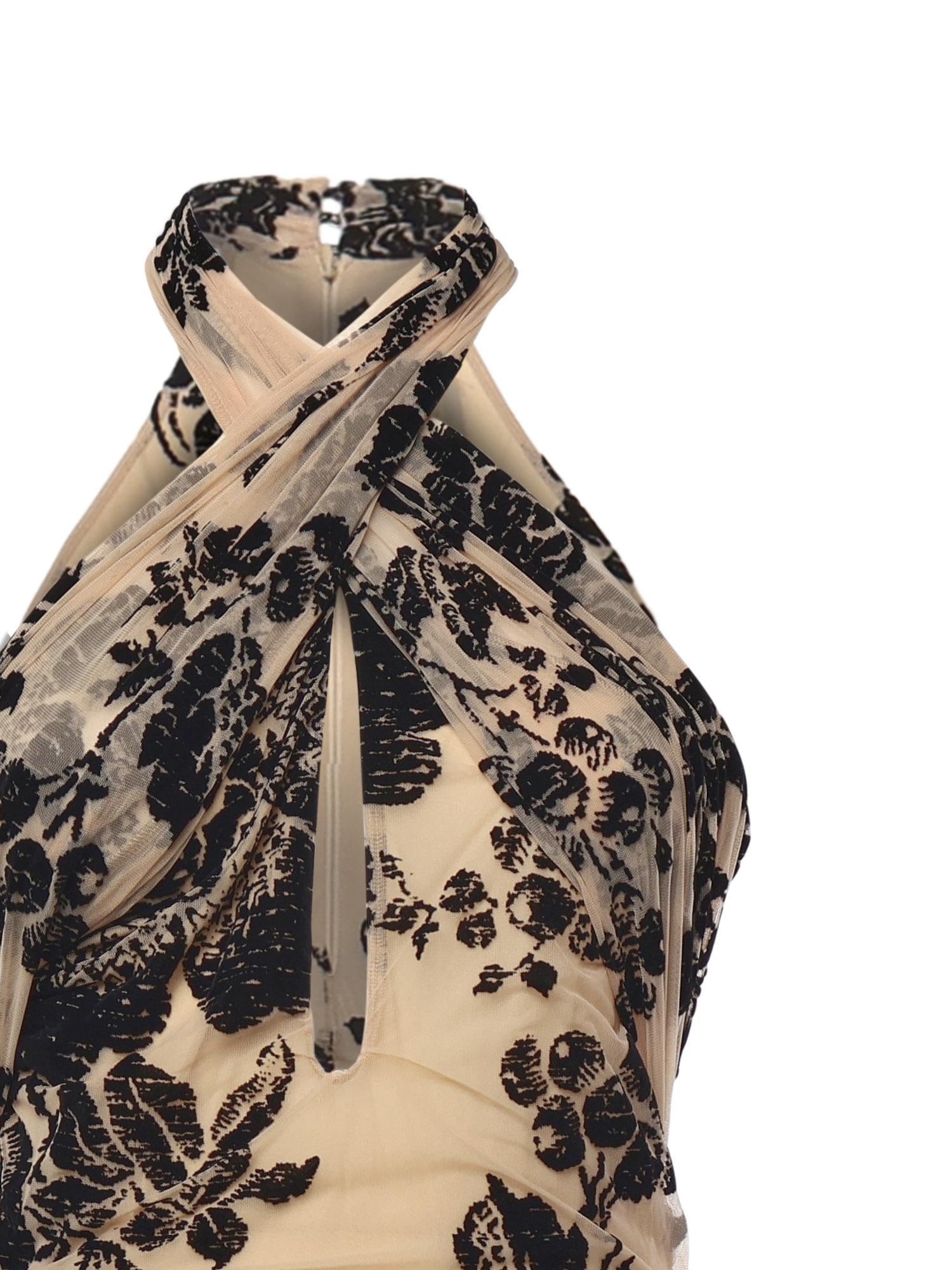 Abito lungo stampa flock 105603 A2QDNZ8 PINKO 