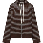 Felpa a righe con logo<BR/> MJL023 174VF0O7E MIU MIU 