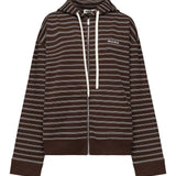 Felpa a righe con logo<BR/> MJL023 174VF0O7E MIU MIU 