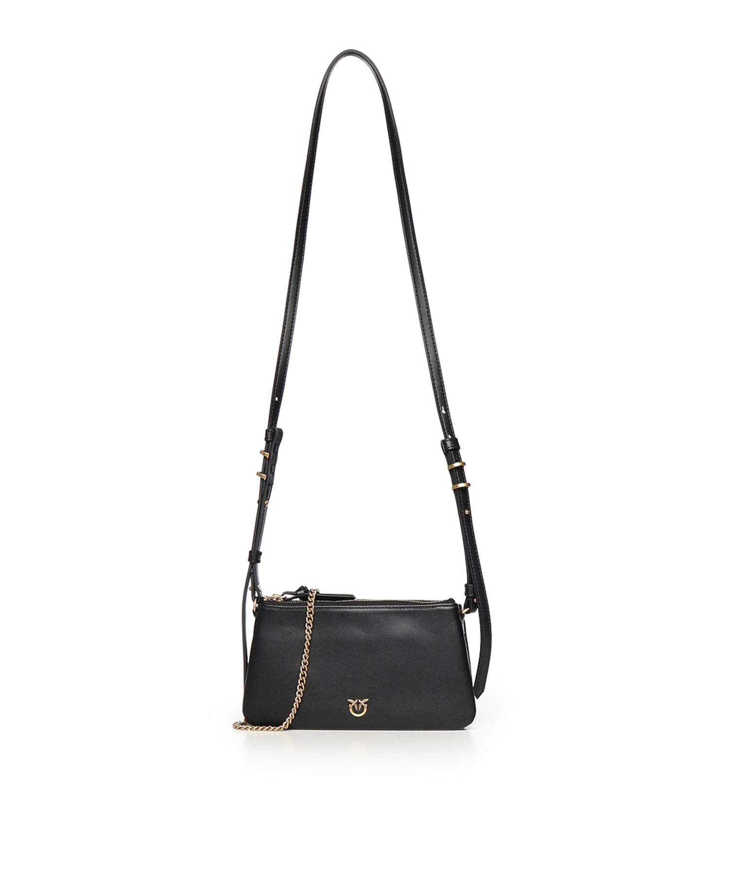 Borsa a tracolla Mini Double Bag in pelle 105359 A0QOZ99Q PINKO 