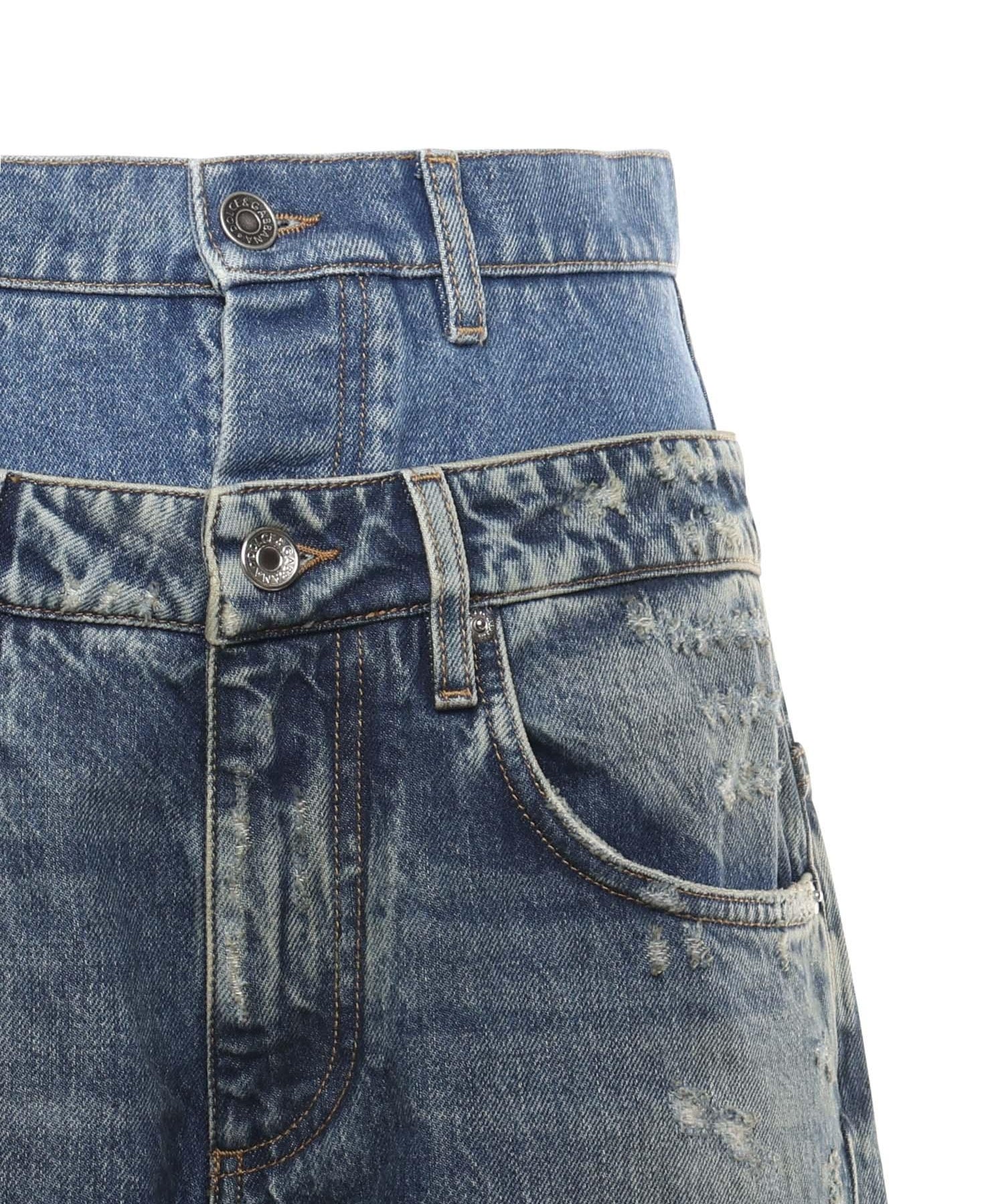 Jeans double layer in denim FTDGSD G8OH5S9001 DOLCE & GABBANA 
