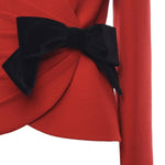 Giacca in wool crepe con fiocco a contrasto 7B0CE520 9Q09QK VALENTINO GARAVANI 