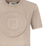 T-shirt cropped con logo<BR/> FS9715 ASNIF1RX7 FENDI 