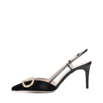 Pumps slingback Vlogo in velluto 7W2S0R01 XUPBBK VALENTINO GARAVANI 