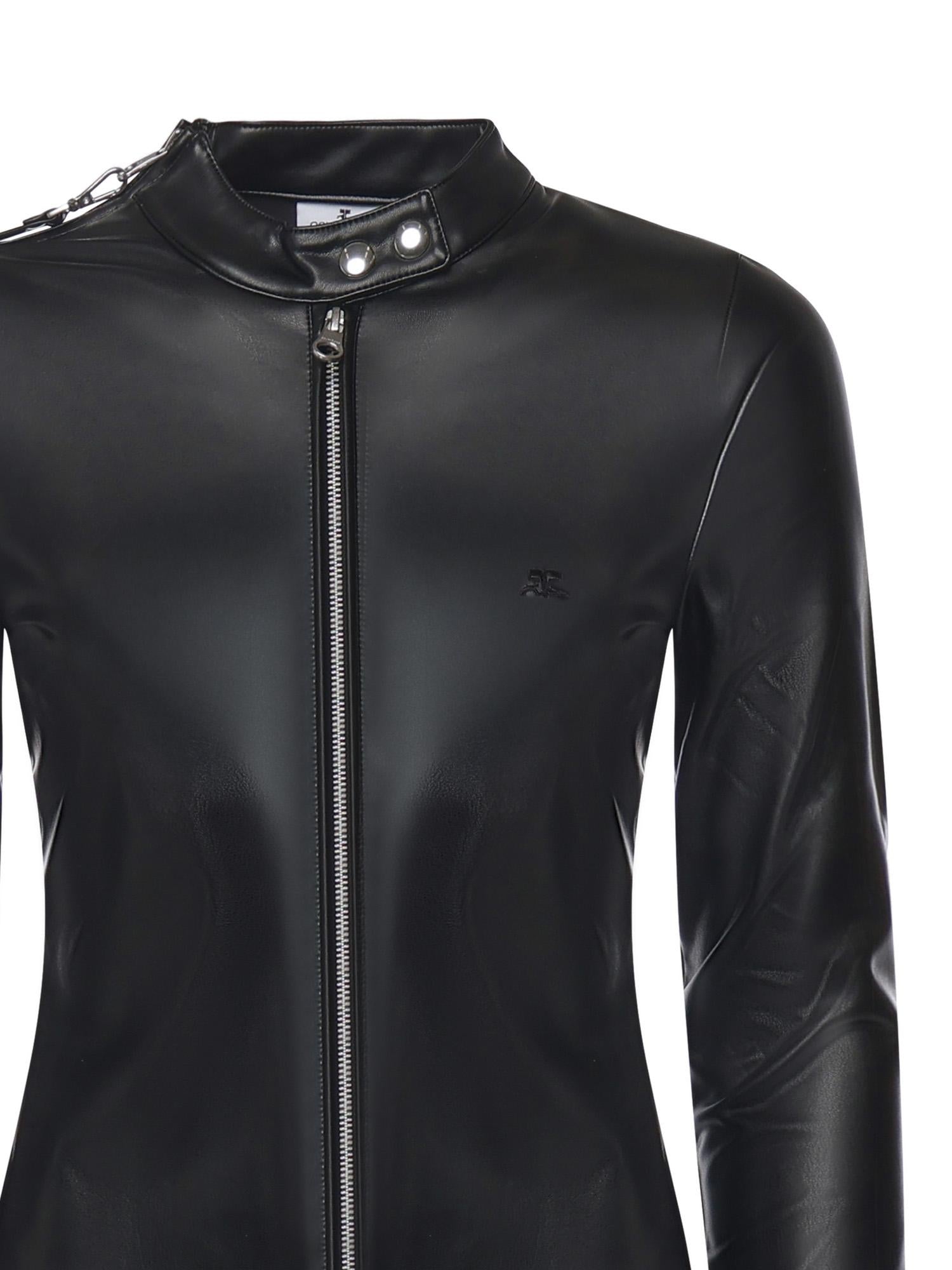 Top biker con zip 325CT0436PU0049 9999 COURREGES 