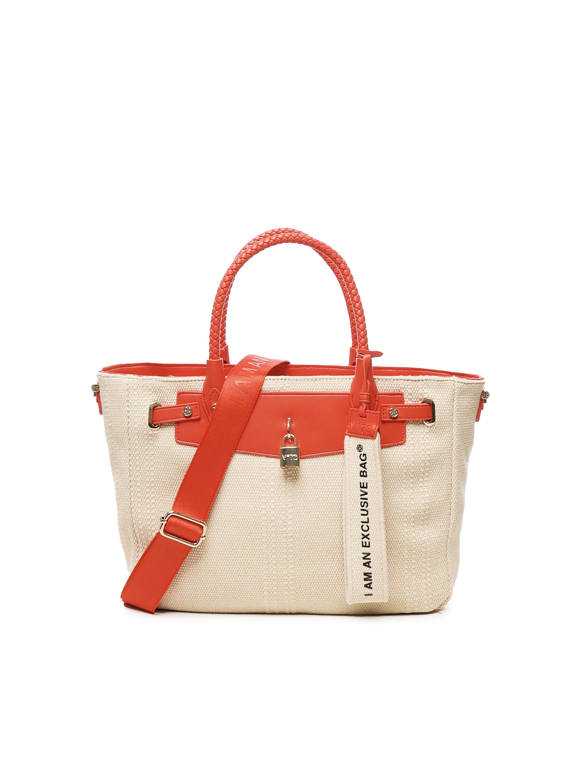 Borsa a spalla Rebecca 73BS8VY01 REBECCAOFF WHITE/CORALLO V° 73 