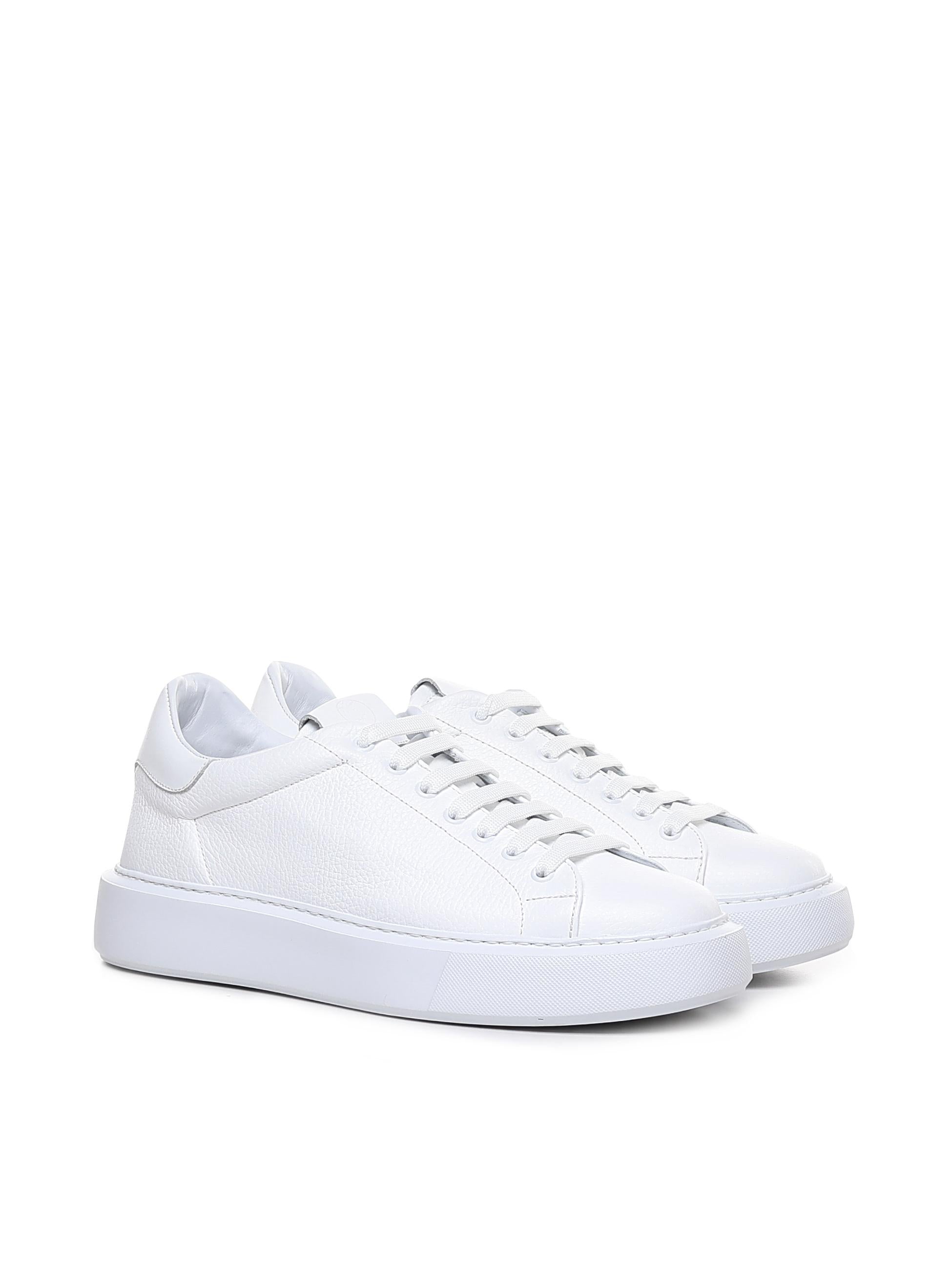 Sneakers Fire1 in pelle<BR/> FIRE 1 BOTTOLATOWHITE GIULIANO GALIANO 