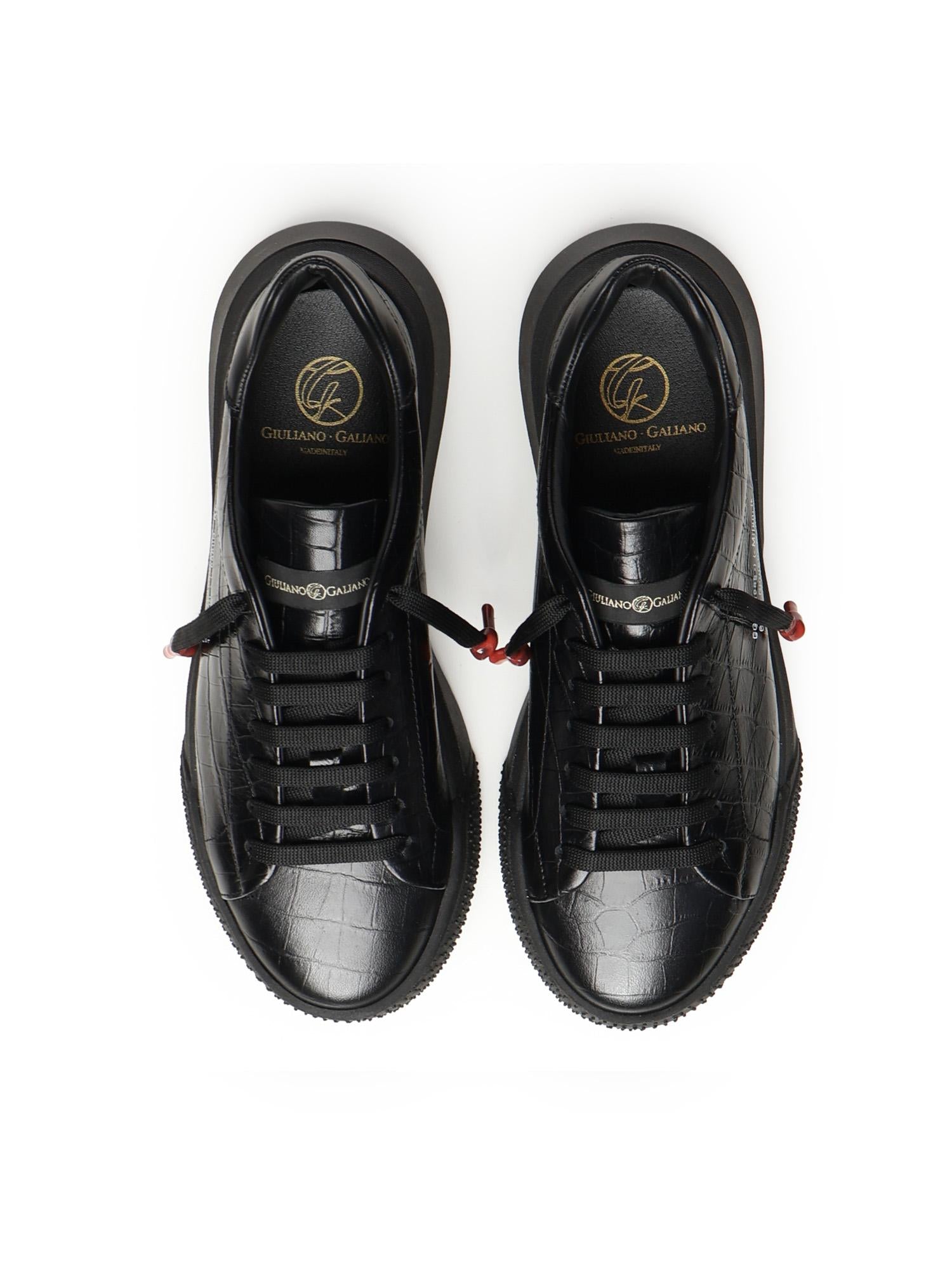 Sneaker Nemesis 2 Triple in pelle NEMESIS2 TRIPLE CROCKNERO GIULIANO GALIANO 